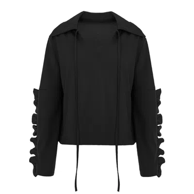 Bluzat Women's Blouse With Ruffles-black