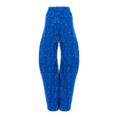 Bluzat Women's Blue Denim Balloon Trousers