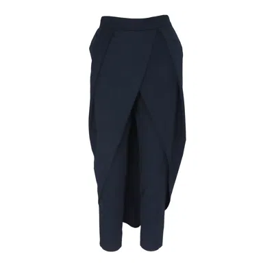 Bluzat Women's Blue Navy Pants With Skirt