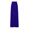 Bluzat Women's Blue Navy Wide Leg Trousers With Pleats