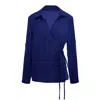Bluzat Women's Blue Navy Wrap Blouse