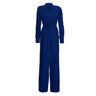 Bluzat Women's Blue Straight Jumpsuit