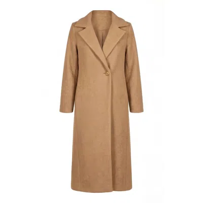 Bluzat Women's Brown / Neutrals Camel Maxi Wool Blend Coat