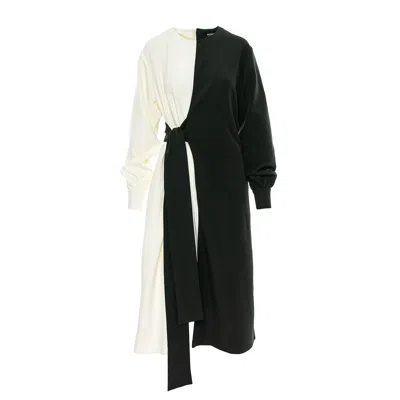 Bluzat Women's Duo Black And White Dress