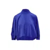 Bluzat Women's Electric Blue Asymmetrical  Blouse With Collar And Buttons In Blue
