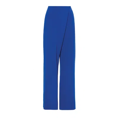 Bluzat Women's Electric Blue Asymmetrical Wide Leg Trousers