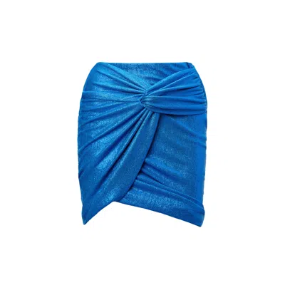 Bluzat Women's Electric Blue Knotted Skirt