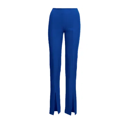 Bluzat Women's Electric Blue Slim Fit Trousers