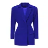 Bluzat Women's Electric Blue Tailored Hourglass Blazer In Blue