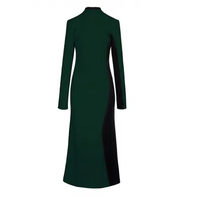 Bluzat Women's Green / Black Green&black Bicolor Modal Maxi Dress In Multi