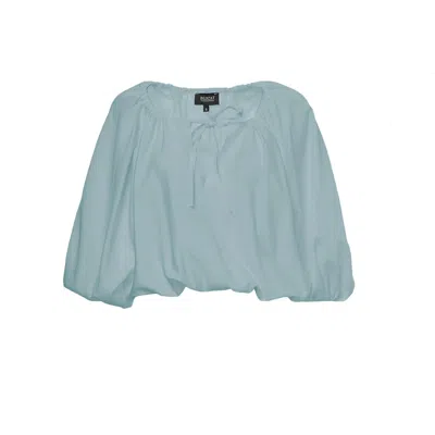 Bluzat Women's Green Mint Linen Flowy Blouse
