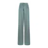 Bluzat Women's Green Mint Straight Trousers In Green