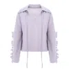 Bluzat Women's Grey Blouse With Ruffles In Grey