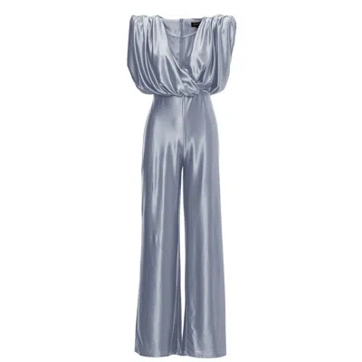 Bluzat Women's Grey Maxi Jumpsuit