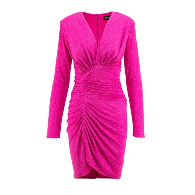 Bluzat Women's Neon Pink Mini Dress