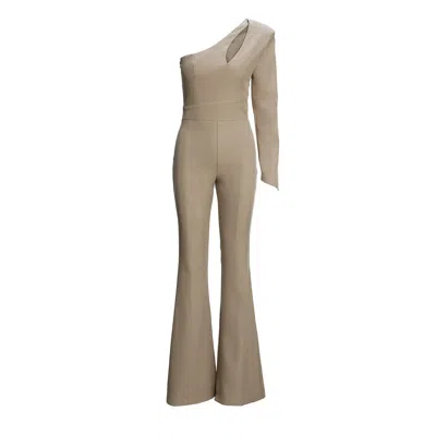 Bluzat Women's Neutrals Beige Jumpsuit With Cut-out