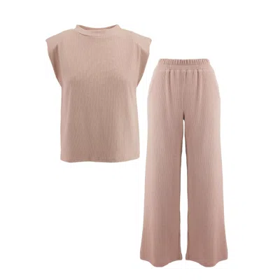 Bluzat Women's Neutrals Beige Matching Set