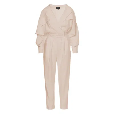 Bluzat Women's Neutrals Beige Maxi Jumpsuit