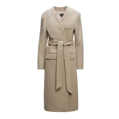 Bluzat Women's Neutrals Beige Overcoat
