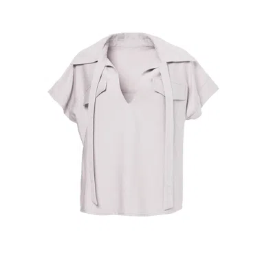 Bluzat Women's Neutrals Beige Shirt With Pockets