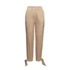 Bluzat Women's Neutrals Beige Trousers With Bows In Beige