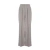 Bluzat Women's Neutrals Beige Ultra Wide Leg Trousers With Pleats In Beige