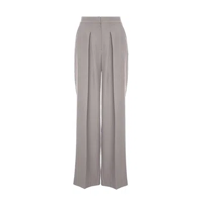 Bluzat Women's Neutrals Beige Ultra Wide Leg Trousers With Pleats