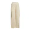 BLUZAT WOMEN'S NEUTRALS BEIGE WIDE LEG TROUSERS WITH DETAILS