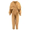 Bluzat Women's Neutrals Camel Maxi Jumpsuit In Beige