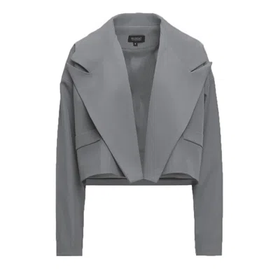 Bluzat Women's Neutrals Grey Cropped Blazer In Gray