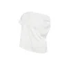 Bluzat Women's Neutrals Ivoire Asymmetrical Draped Top