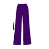 BLUZAT WOMEN'S PINK / PURPLE DEEP PURPLE FLARED TROUSERS