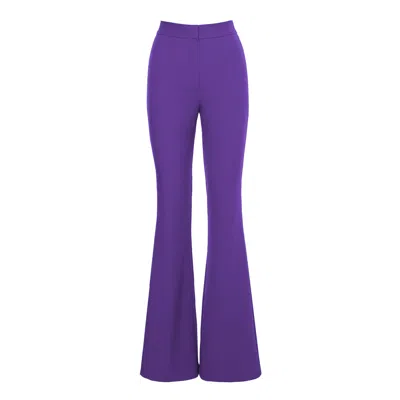 Bluzat Women's Pink / Purple Deep Purple High-waisted Flared Trousers In Pink/purple