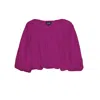 Bluzat Women's Pink / Purple Fuchsia Linen Flowy Blouse In Pink/purple