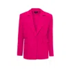 Bluzat Women's Pink / Purple Fuchsia Regular Blazer With Double Pocket In Pink/purple