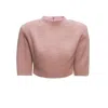 BLUZAT WOMEN'S PINK / PURPLE POWDER PINK CROPPED TOP