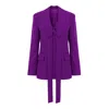 Bluzat Women's Pink / Purple Purple Blazer With Buttons