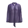 Bluzat Women's Pink / Purple Purple Blouse With Inserts And Scarves In Pink/purple