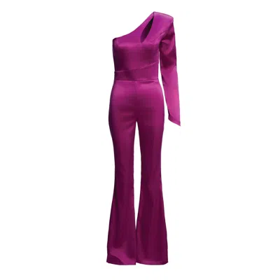 Bluzat Women's Pink / Purple Purple Jumpsuit With Cut-out In Pink/purple