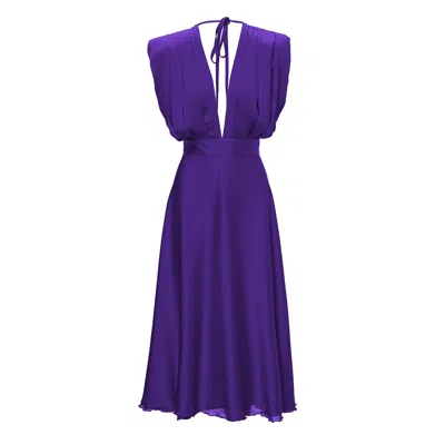 Bluzat Women's Pink / Purple Purple Midi Dress In Pink/purple