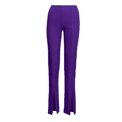 Bluzat Women's Pink / Purple Purple Slim Fit Trousers In Pink/purple