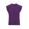 Bluzat Women's Pink / Purple Purple T-shirt With Shoulder Pads In Pink/purple