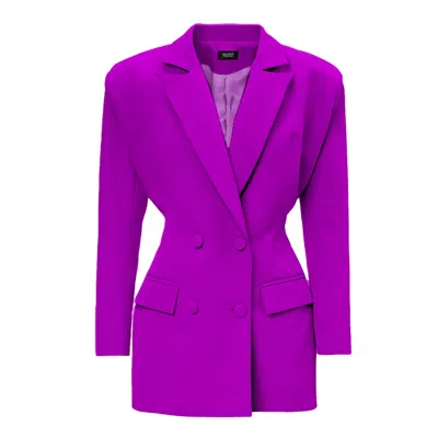 Bluzat Women's Pink / Purple Purple Tailored Hourglass Blazer In Pink/purple