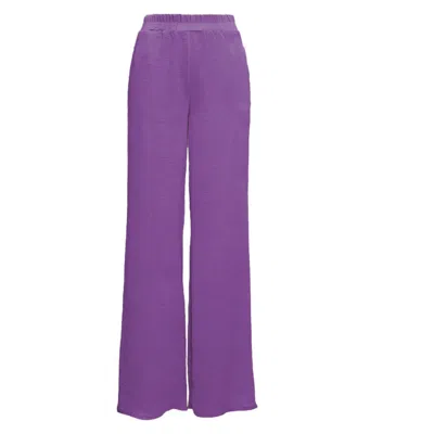 Bluzat Women's Pink / Purple Purple Wide Leg Trousers In Pink/purple
