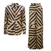 Bluzat Women's Printed Matching Set With Shirt And Straight-cut Trousers