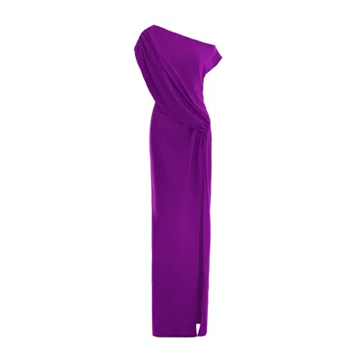 Bluzat Women's Purple Muse One-shoulder Gown