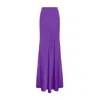 Bluzat Women's Purple Satin Maxi Skirt In Purple