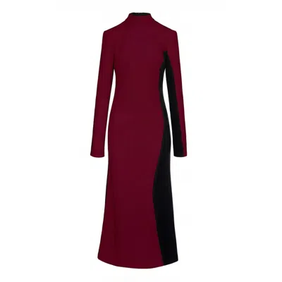 Bluzat Women's Red / Black Burgundy&black Bicolor Modal Maxi Dress In Multi