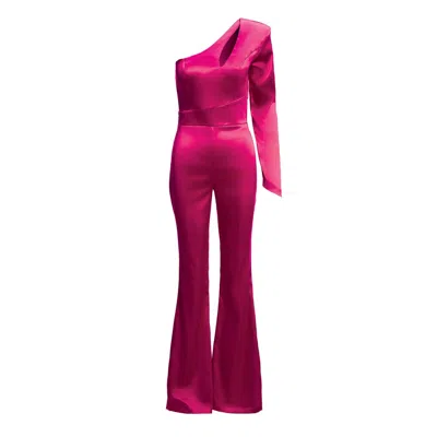 Bluzat Women's Red  Jumpsuit With Cut-out