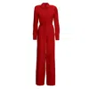 Bluzat Women's Red Straight Jumpsuit In Red